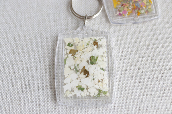 LOCAL PICKUP ONLY- 2 Pack- Custom Floral Preservation Keychains