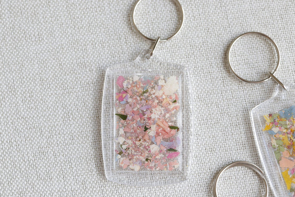 LOCAL PICKUP ONLY- 2 Pack- Custom Floral Preservation Keychains