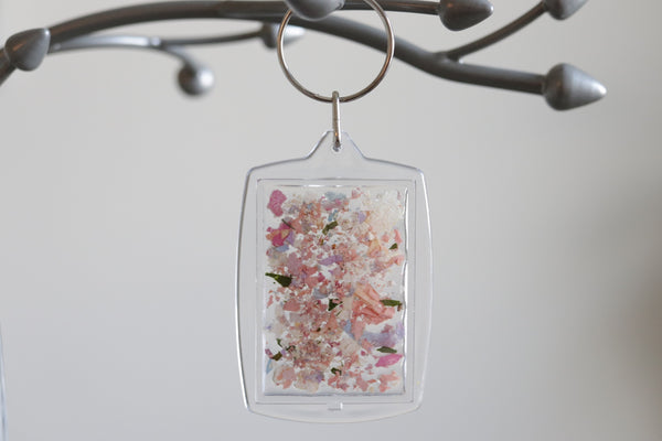 LOCAL PICKUP ONLY- 2 Pack- Custom Floral Preservation Keychains