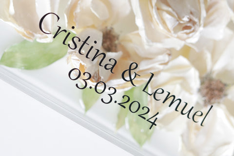 LOCAL PICKUP ONLY- Vinyl Decal Add-On Option (Custom Floral Preservation Box)
