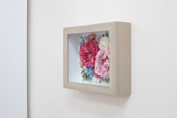 LOCAL PICKUP ONLY- Custom Framed Floral Preservation Shadow Box 10x12