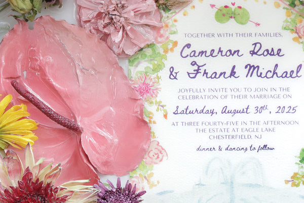 LOCAL PICKUP ONLY- Custom Framed Floral Preservation Shadow Box 10x12 (with Airbrush Color-Correction)
