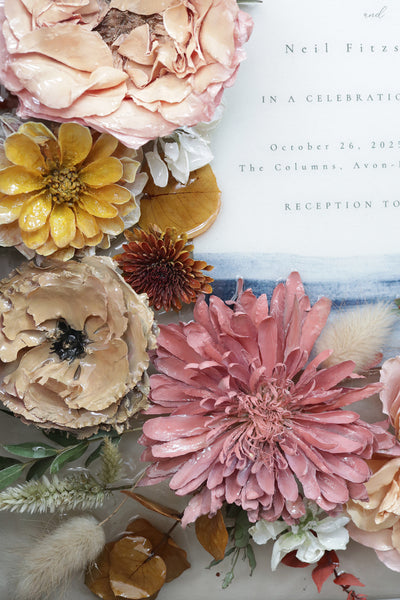 LOCAL PICKUP ONLY- Custom Framed Floral Preservation Shadow Box 10x12 (with Airbrush Color-Correction)