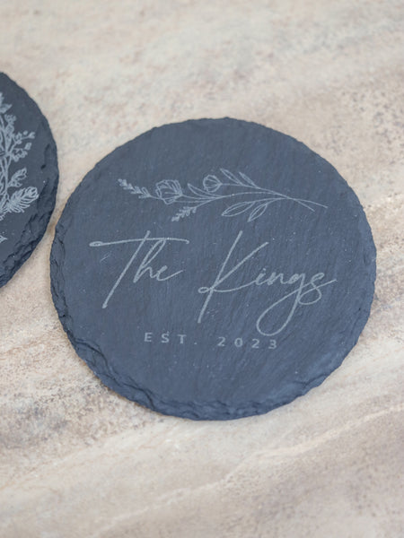 Custom Engraved Slate Coasters