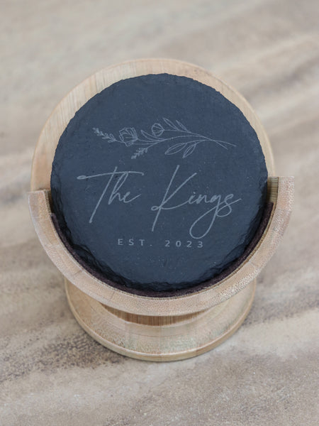 Custom Engraved Slate Coasters