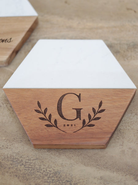 Custom Engraved Hexagon Coasters