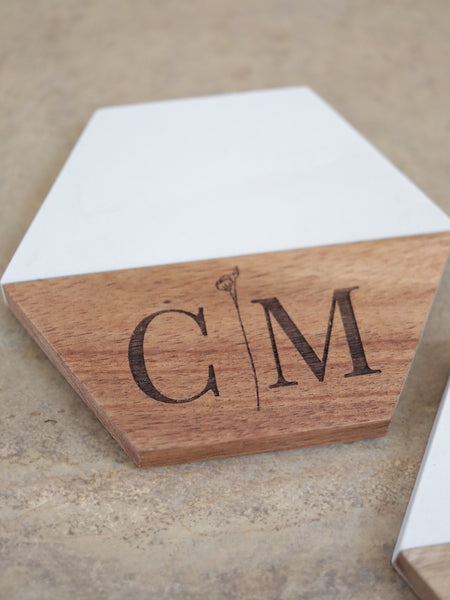 Custom Engraved Hexagon Coasters