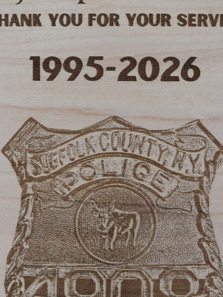Custom Engraved Police Plaque
