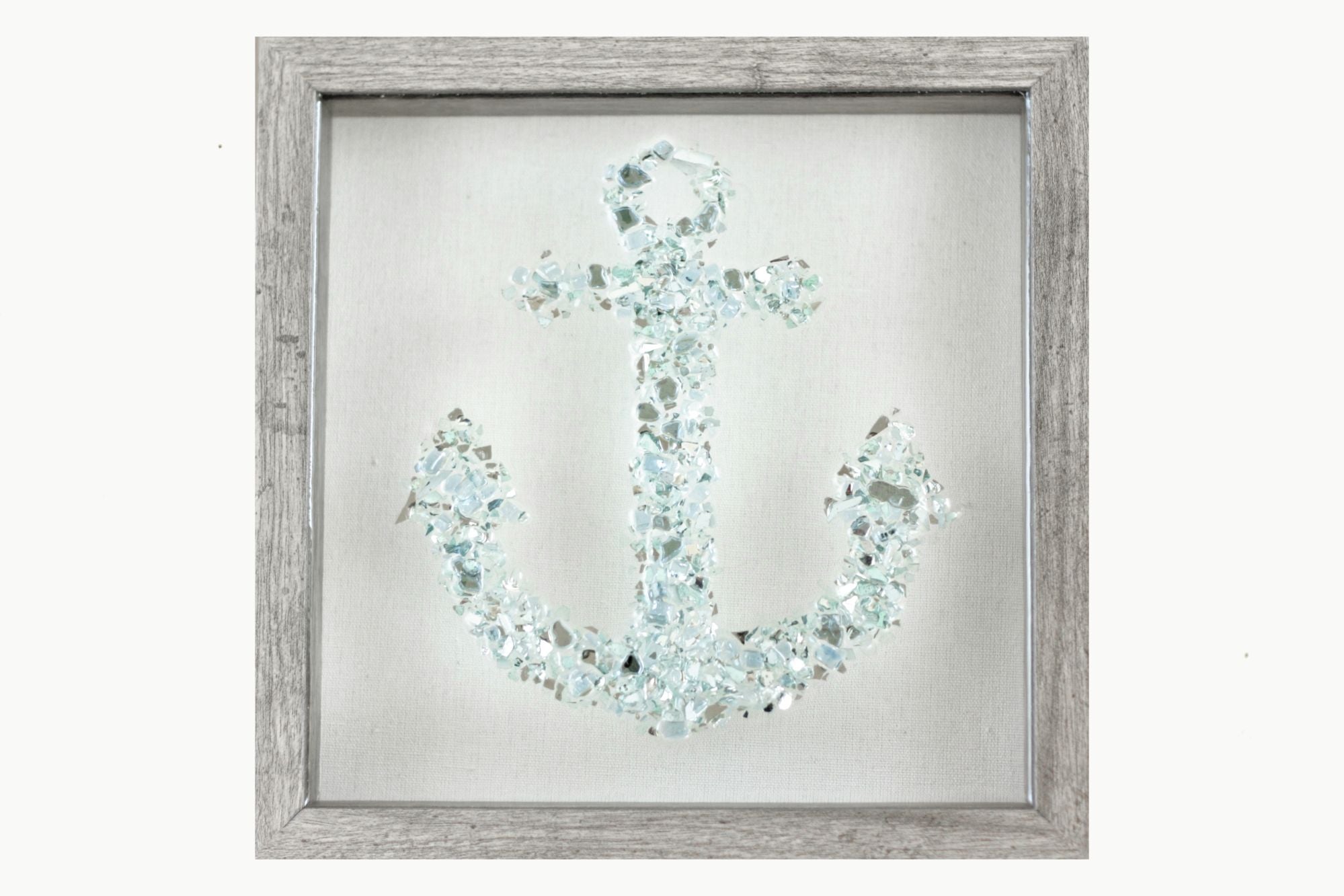 Anchor Sea Glass Resin Art (Turquoise), 10x10