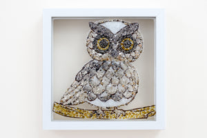 Owl Glass Resin Art, 10x10