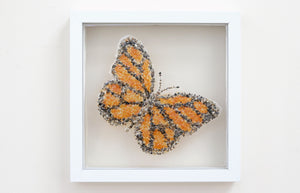 Monarch Butterfly Glass Resin Art, 10x10