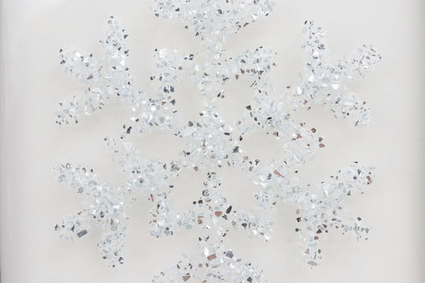 Snowflake Sea Glass Resin Art, 15.5x12.5