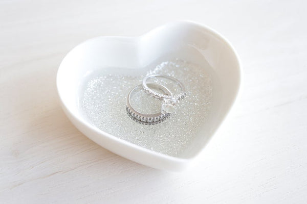 Ceramic Ring Dish- Glitter Heart