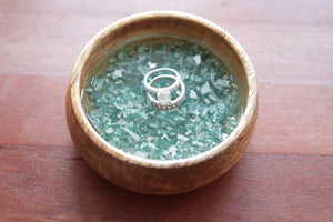 Wooden Ring Dish- Turquoise