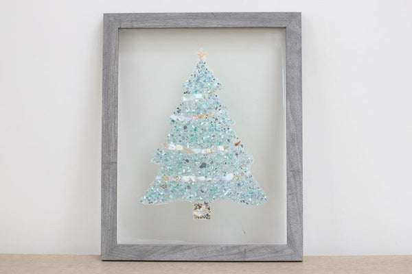 Christmas Tree and Wreath Sea Glass Resin Art Combo, Each 15.5x12.5 –  Treasured Gifts NJ, LLC