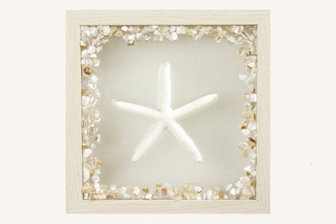 Starfish and Shells Resin Art, 10x10