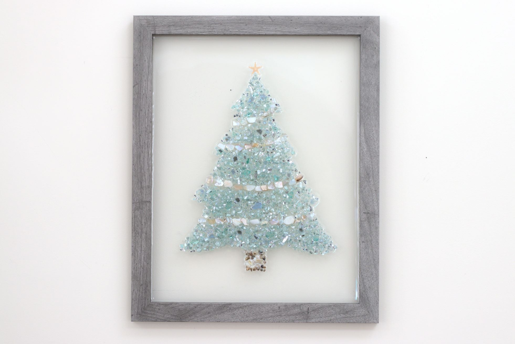 Glass Resin Art Christmas Tree Decoration
